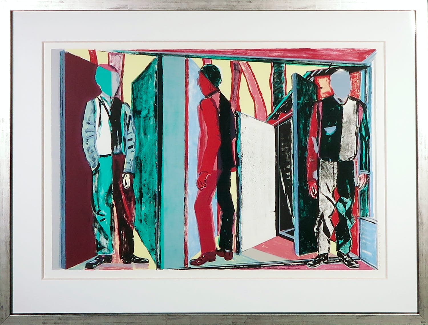 Hans Ebeling Koning - Litho, De onderhandelaars - Ingelijst verkocht voor € 70!