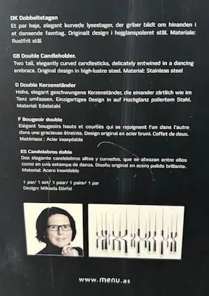 Mikaela Dörfel - Menu set Tango kandelaars rvs kopen? Bied vanaf 99!