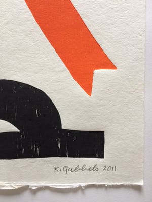 Klaas Gubbels - houtdruk ‘Baselitz’ - 2011 - oplage 40 ex. kopen? Bied vanaf 525!