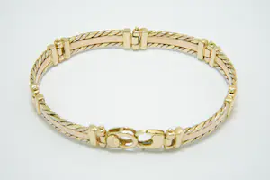 29 - Massief 18 karaats geel-gouden fantasie armband - lengte 21cm kopen? Bied vanaf 1500!