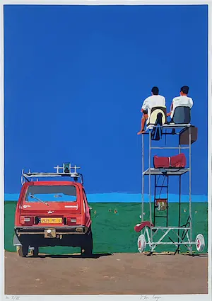 Marc Langer - Zeefdruk, Sauveteur kopen? Bied vanaf 60!