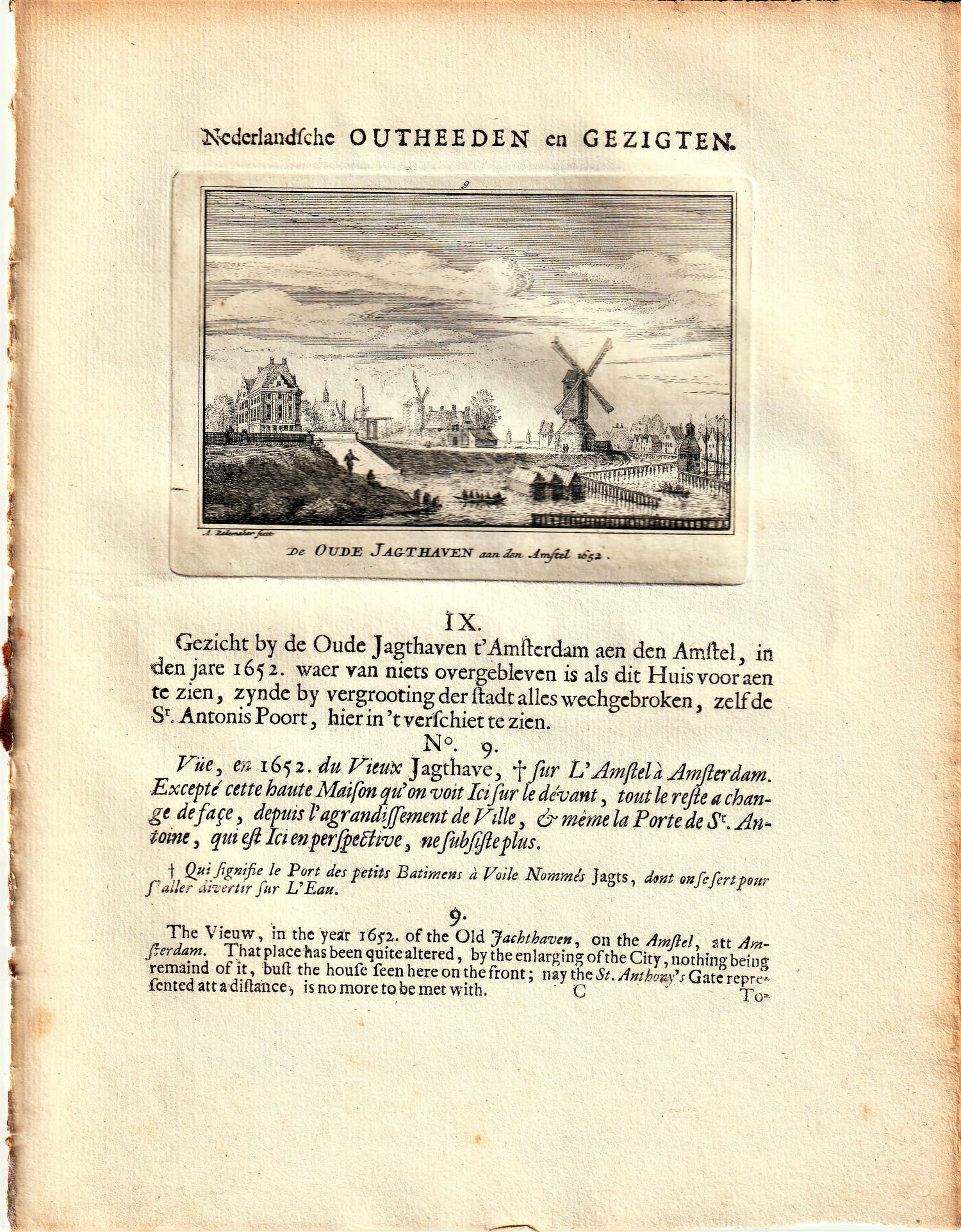 Abraham Rademaker - Amsterdam, De oude jachthaven aan den Amstel anno 1652 verkocht voor € 25!