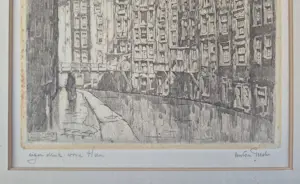 Anton Pieck - Amsterdamse gracht - eigen druk met opdracht kopen? Bied vanaf 150!