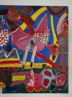 Corneille - Tuin der Lusten / Jardin des Delices XXL Groot - Handgesigneerd - 1991 - 11/50 kopen? Bied vanaf 1850!