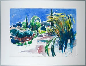 Piet Snoeren - Aquarel, Landschap - Ingelijst kopen? Bied vanaf 1!