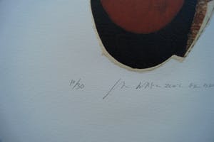 Jan Naezer - gesigneerde ets - collage kopen? Bied vanaf 40!