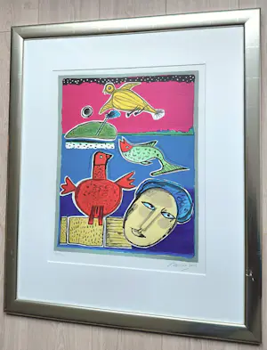 Corneille - Le marin, zeefdruk (mooi ingelijst) kopen? Bied vanaf 275!