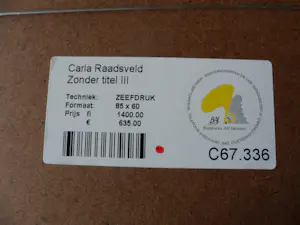 Carla Raadsveld - Zeefdruk, zonder titel III kopen? Bied vanaf 30!
