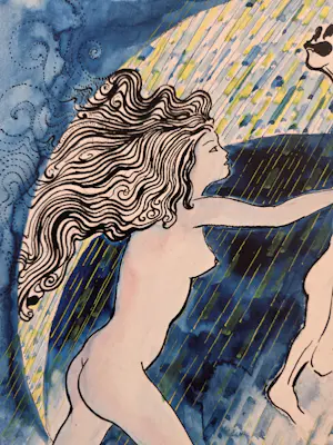 Victor Bouter - Vrouw en Eenhoorn. Naakt. Illustratie voor boek Fidessa van Louis Couperus. kopen? Bied vanaf 119!