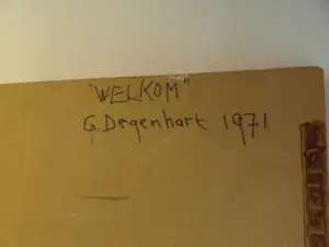 George Degenhart - Acrylverf op board , Welkom – 135 x 125 cm. – 1971 kopen? Bied vanaf 100!