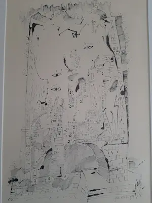 Jan Voets - Inkttekening, zonder titel kopen? Bied vanaf 40!