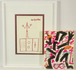 A.R. Penck - - Verhalten - gesigneerde lithografie + kunstenaarsboek A.R.Penck kopen? Bied vanaf 169!