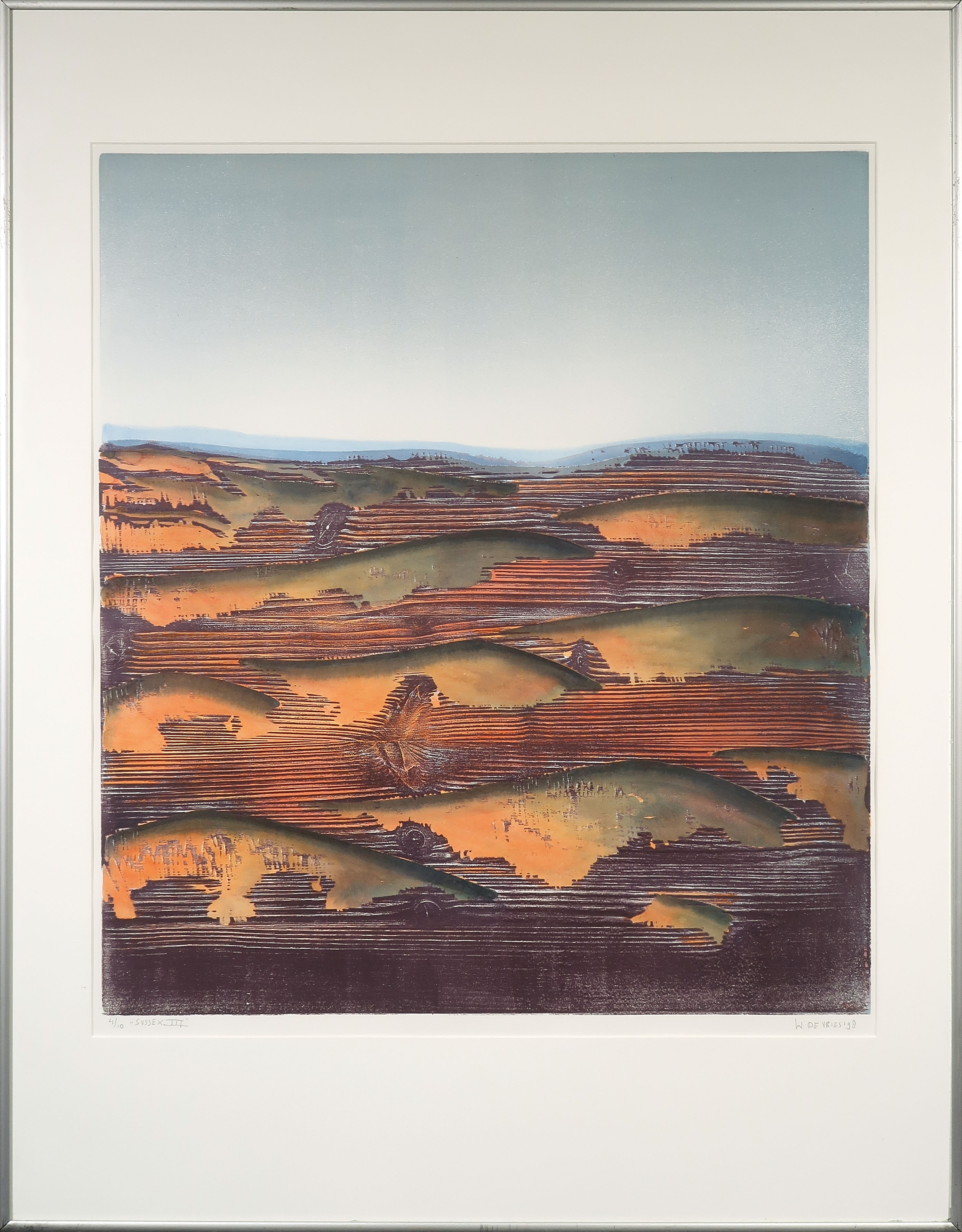 Willem de Vries - Gemengde techniek, Sussex III - Ingelijst kopen? Bied vanaf 1!