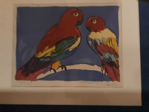 Walasse Ting - 2 papegaaien kopen? Bied vanaf 315!