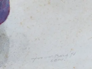 Jos van den Berg - Rode uit en Knoflook - Aquarel/gemengde techniek kopen? Bied vanaf 1!