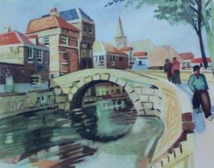 Henk van Gemert - ingelijste litho: La Rue St Remy kopen? Bied vanaf 35!