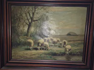 Piet Bouter - Schapen schilderije. kopen? Bied vanaf 175!
