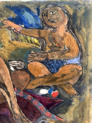 John Lie a Fo - kleurenets - 'Rite Africain' - 1988 (UNIEK WERK) kopen? Bied vanaf 125!