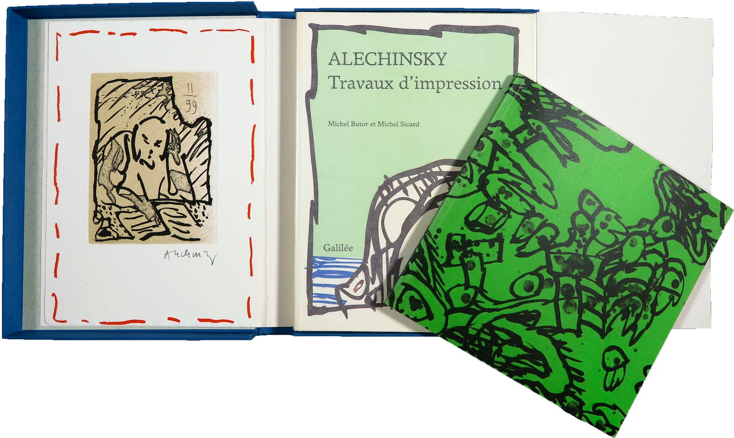 Pierre Alechinsky - Lot van twee uitgaves met ets, Travaux d'impression kopen? Bied vanaf 250!