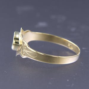 14K Goud - geelgouden ring bezet met granaat - ringmaat 16 (50) kopen? Bied vanaf 50!