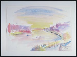 Franscz Witte - Aquarel, Landschap kopen? Bied vanaf 1!