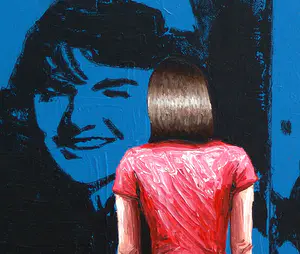 Gerard Boersma - Jackie (Vrouw kijkend naar portret van Jackie Kennedy door Andy Warhol) kaufen? Bieten Sie von 75!