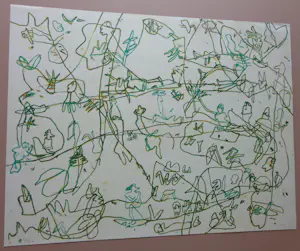 Jan Voss - LYRISCHE COMPOSITIE / KLEURLITHO / 50x65cm / SIG / 1978 / PRENT 190 kopen? Bied vanaf 45!