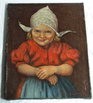 Niet of onleesbaar gesigneerd - Olieverf op doek , Zeeuws meisje ? - gesigneerd kopen? Bied vanaf 1!