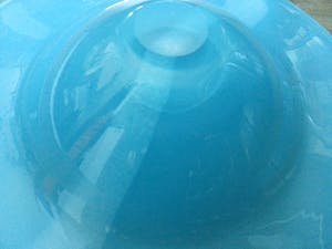 Niet of onleesbaar gesigneerd - Licht blauwe glazen vaas kopen? Bied vanaf 10!
