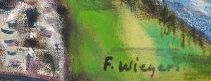 Frans Wiegers - Olieverf op doek, Berglandschap - Ingelijst kopen? Bied vanaf 1!