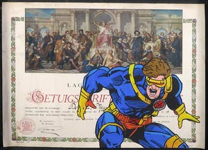 Jan Bollaert - Gemengde techniek op papier, Cyclope - Ingelijst kopen? Bied vanaf 50!