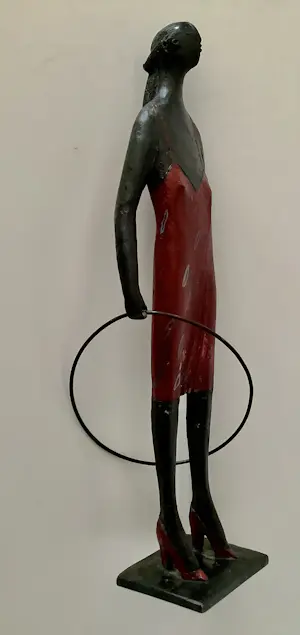 Jan de Graaf - Vrouw met hoepel in rode jurk kopen? Bied vanaf 875!