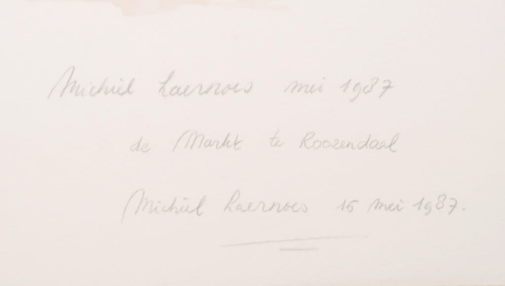 Michiel Laernoes - Michiel Laernoes: Aquarel, De oude markt te Roosendaal kopen? Bied vanaf 20!