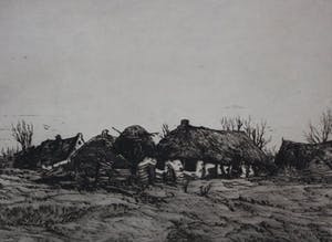 Hendrik Weegewijs - Grote ets: Drouwen(Drenthe) kopen? Bied vanaf 50!