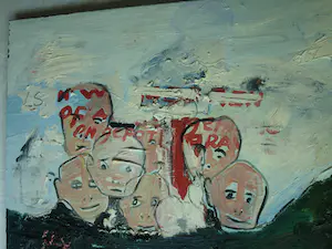 Joop Stoop - Olieverf op doek, Gezichten – 80 x 100 cm kopen? Bied vanaf 50!