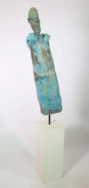 Wilma Schipholt - Keramieken beeld, Blauw figuur kopen? Bied vanaf 200!