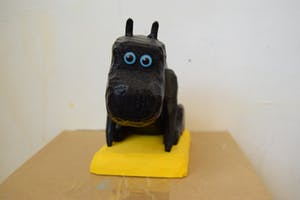 Peter Bastiaanssen - Zittend hondje zonder titel kopen? Bied vanaf 70!