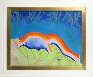 Jaap Hillenius - Olieverf op doek, Zonder titel - Ingelijst verkocht voor € 100!