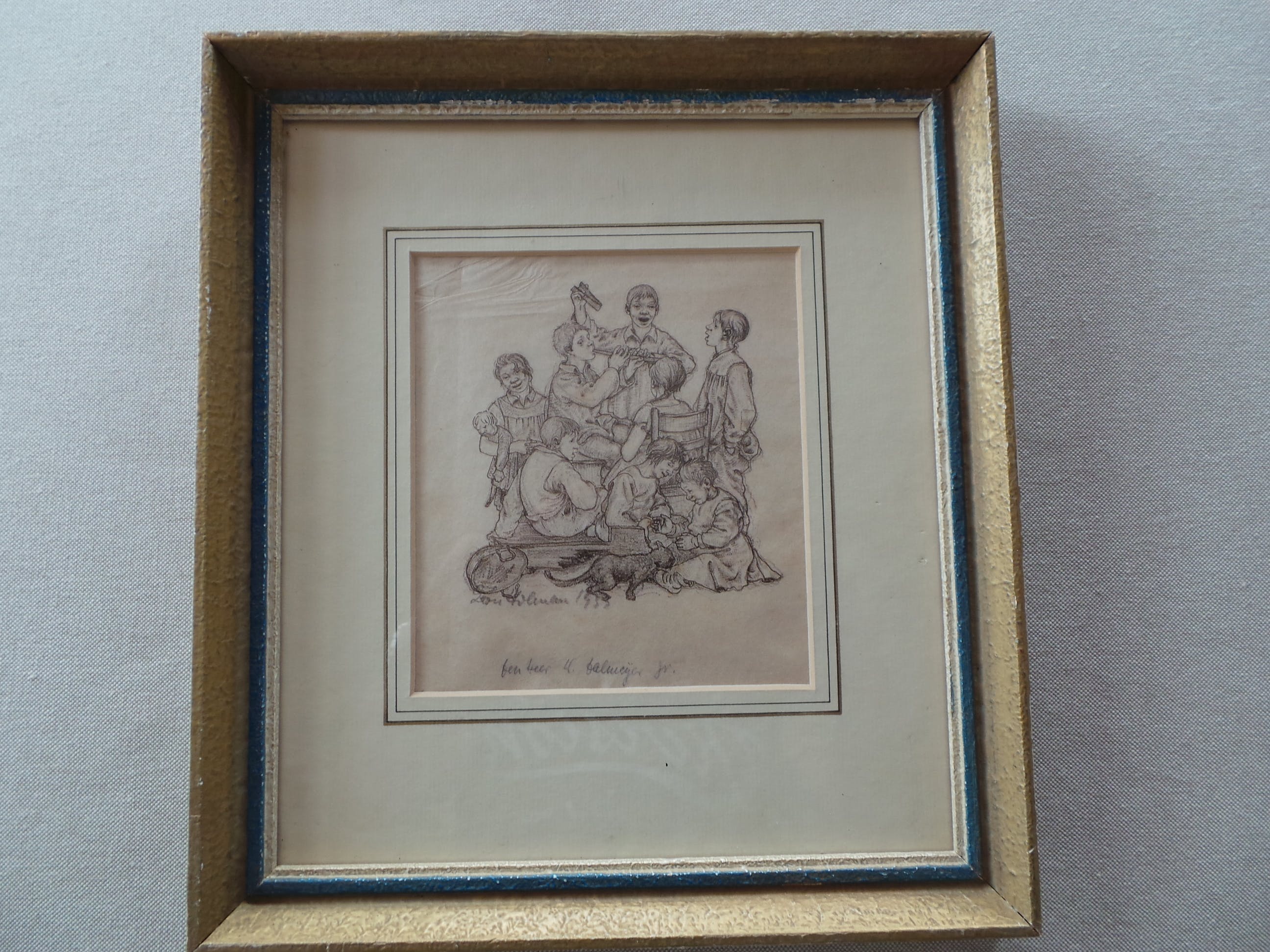 Niet of onleesbaar gesigneerd - Kinderen met muziek instrumenten  kopen? Bied vanaf 1!