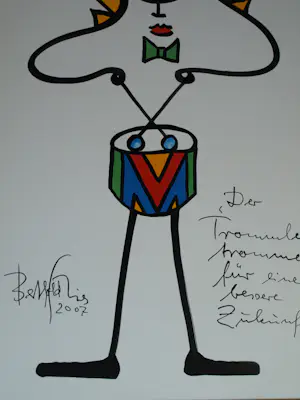 Berthold Spies - Gemengde techniek , Der Trommler….. – Lijst, 74½ x 59½ cm - 2007 kopen? Bied vanaf 100!