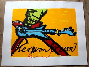 Herman Brood - Grote zeefdruk: de gitarist - Laatste exemplaar!! kopen? Bied vanaf 399!