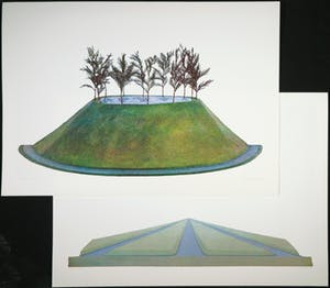 Doris Groeneveld - Lot van twee zeefdrukken, Heuvel en Polder kopen? Bied vanaf 1!