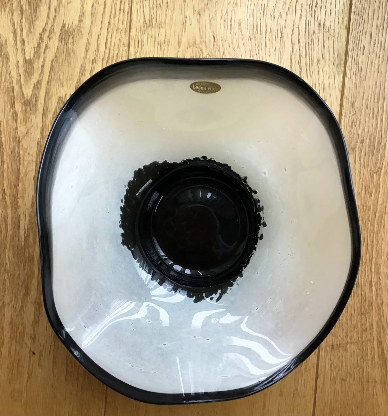 Glashutte Poschinger - Kristallen gegolfde schaal verkocht voor € 1!