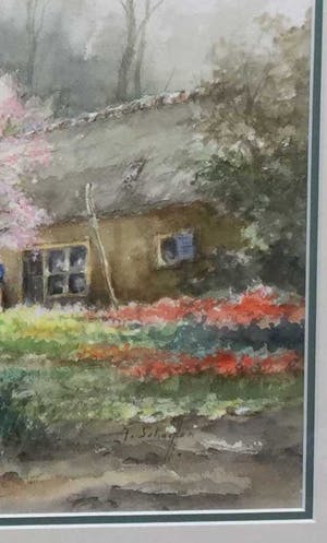 Jan Schaeffer - C4172 , boerderij met bloementuin in het voorjaar kopen? Bied vanaf 100!