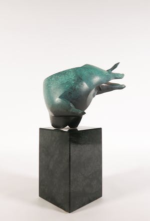 Willem Lenssinck - Gepatineerd bronzen stier, Tournado kopen? Bied vanaf 2000!