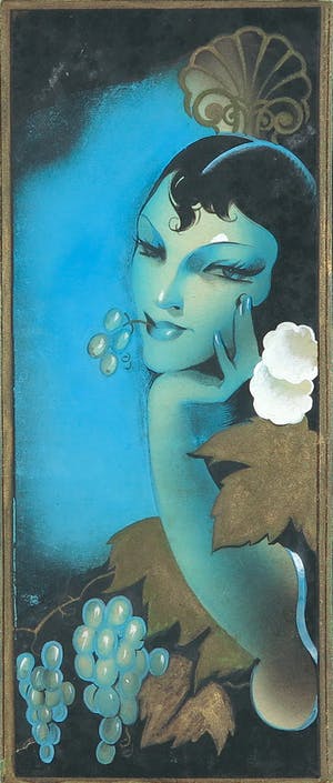 Paco Ribera - Gouache, Twee reclametekeningen Malaga kopen? Bied vanaf 1!