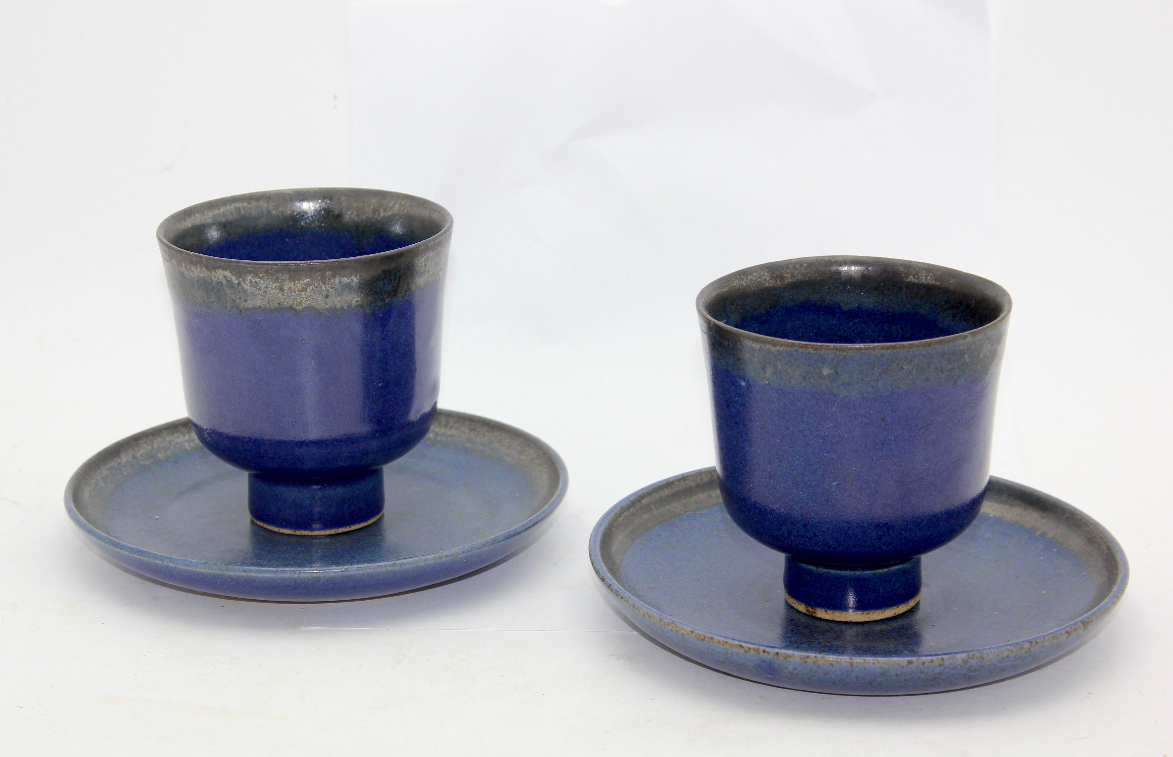 Potterij Zaalberg - Twee bijzondere kop en schotels Nederland | 1960's verkocht voor € 1!