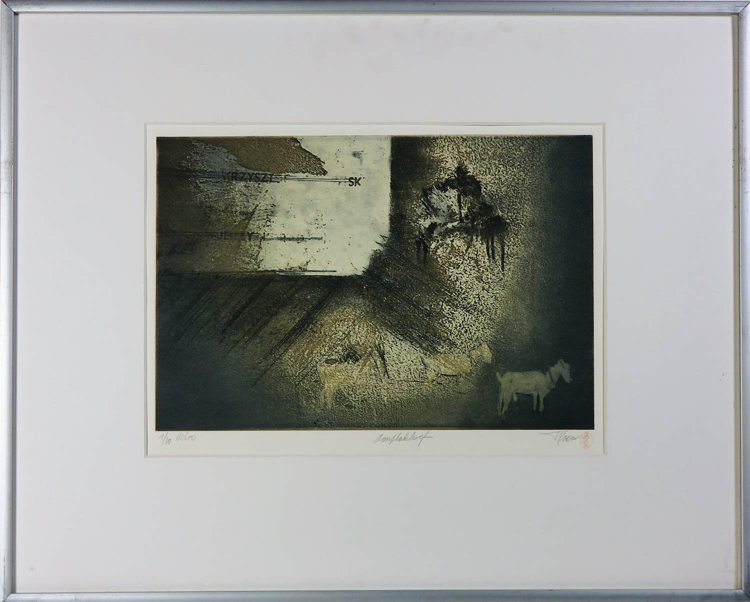 Veerle Rooms - Gemengde druktechnieken, Aanplakbrief- Ingelijst kopen? Bied vanaf 35!