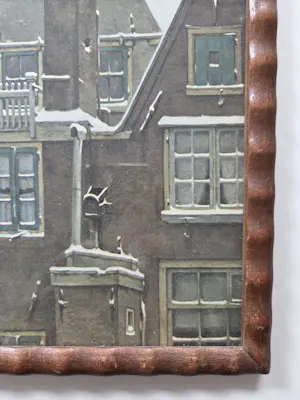 Hendrikus IJkelenstam - Stadsgezicht. Daken. 1934. kopen? Bied vanaf 20!