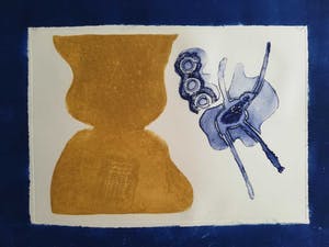 Jan Montyn - ABSTRACTIE / KLEURETS / 50x65cm / SIG / 1970 kopen? Bied vanaf 70!